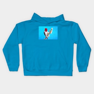 Red Headed Woodpecker Kids Hoodie